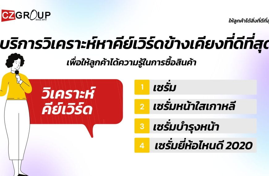 บริการวิเคราะห์หาคีย์เวิร์ดข้างเคียงที่ดีที่สุด เพื่อให้ลูกค้าได้ความรู้ในการซื้อสินค้า